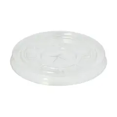 Tampa PET Redonda 9,5cm Transparente Rasa C/Orificio 50un