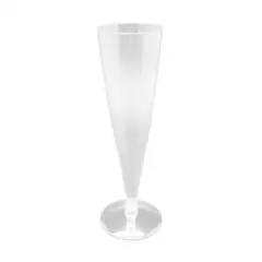 Copos Flute Reutilizáveis PS Transparente 150ml 10un