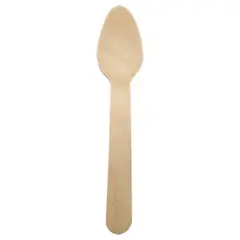 Colheres Sobremesa Madeira 12,5cm 100un