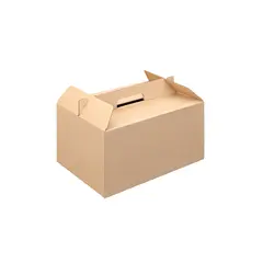 Caixa 28x20x15cm Asa Menu Lunch Box Kraft 1un