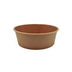 Saladeiras 1100ml Cartão Redondo Ø185mm Cor Kraft  50un