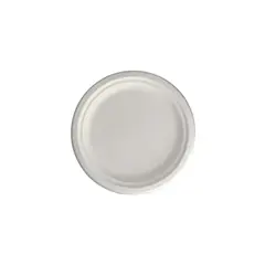 Pratos 15cm Cana de Açucar Cor Natural Redondos 50un
