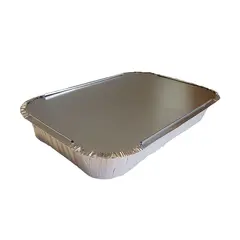 Embalagem Alimentar Alumínio 1500ml Retangular c/Tampa 100un