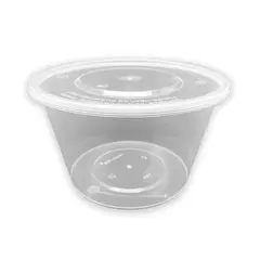Embalagem Redonda Alimentar 1000ml PP c/Tampa 50un
