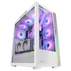 Caixa PC E-ATX MARS GAMING MC-ULTRA XXL PREMIUM com ARGB, Dual Chamber e Acabamento Branco | BluePixel.pt