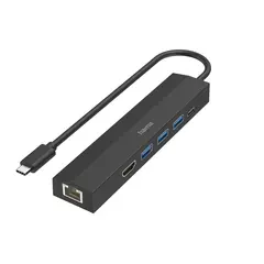 HAMA USB-C Multiport Hub 6 Portas - Expansão de Conectividade para Dispositivos
