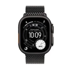 APPLE WATCH ULTRA 3 GPS + CELLULAR 49MM BLACK TITANIUM CASE WITH BLACK TITANIUM MILANESE LOOP - LARGE