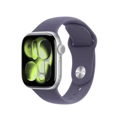APPLE WATCH SERIES 11 GPS 46MM SILVER ALUMINIUM CASE WITH PURPLE FOG SPORT BAND - S/M