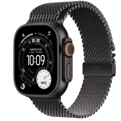 APPLE WATCH ULTRA 3 GPS + CELLULAR 49MM BLACK TITANIUM CASE WITH BLACK TITANIUM MILANESE LOOP - SMALL