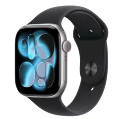 APPLE WATCH SERIES 11 GPS 42MM JET BLACK ALUMINIUM CASE WITH BLACK SPORT BAND - M/L