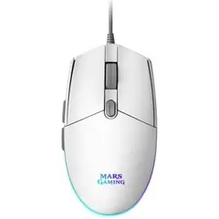 Rato Gaming 519 MARS GAMING MMG WHITE MOUSE com 3200 DPI, RGB Flow e Design Ergonómico | BluePixel.pt
