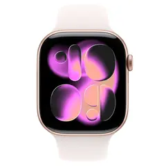 APPLE WATCH SERIES 11 GPS + CELLULAR 46MM ROSE GOLD ALUMINIUM CASE WITH LIGHT BLUSH SPORT BAND - M/L