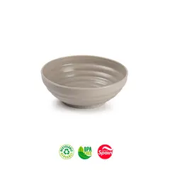 Tigela 450ml Plástico Reutilizável Classic Bege 1un
