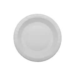 Pratos 18cm Cartão Redondo Branco 50un