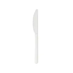 Facas C-PLA Reutilizáveis 18cm Branco 100un
