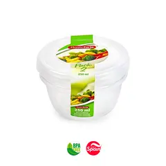 Caixa Hermética Redonda 250ml 2un