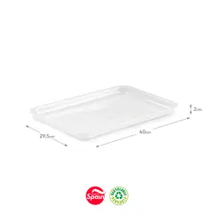 Tabuleiro 40x29,5x2cm Venice Grande Natural