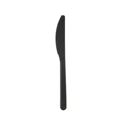 Facas C-PLA Reutilizáveis 18cm Preto 100un