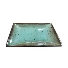 Prato 30.4x21.6x3.5cm Melamina Quadrado TERRACOTA Azul 1un