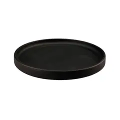 Prato 23cm Porcelana Borda Alta LUUMIL Preto 1un
