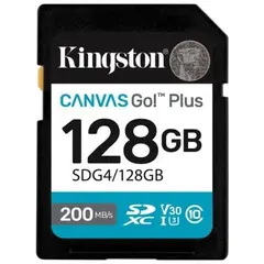 Cartão Kingston 128GB SDXC Canvas Go Plus Gen4 200MB/s | Loja BluePixel