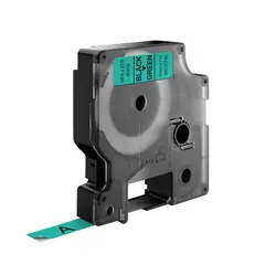 Fita Vinil 9mm x 7m Preto/Verde Marca 195 - Qualidade e Durabilidade | bluepixel.pt