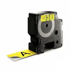 Fita de Poliester 24mm x 7m Preto/Amarelo - Marca 195 | Loja BluePixel