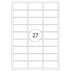 Etiquetas 063,5x029,6mm 25Fls Transparente Mate 675un