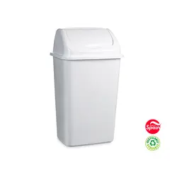 Contentor 09L Plástico Branco com Tampa Basculante - Marca 359 | Loja BluePixel