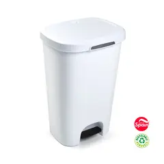 Contentor 50L em Plástico Branco com Pedal - Marca 359 | Loja BluePixel