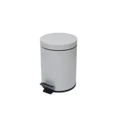Contentor 03L Metal Aço Revestido com Pedal Branco - Marca 343 | Loja BluePixel