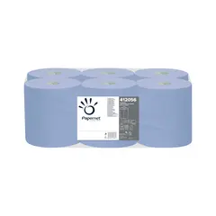 Rolo Espiral 135mx20cm 44g 2Fls PAPERNET Picotado Azul 6un