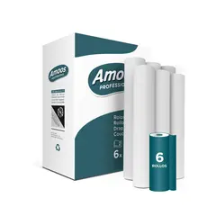 Rolos Papel Marquesa 60cmx59mts 2Fls 16,5g Amoos Pack 6un