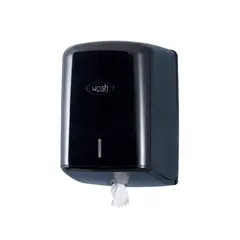 Dispensador Toalhas Rolo Extração Central Wosh Preto