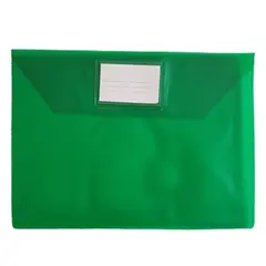 Bolsa 310x300mm A4 Envelope PVC Visor Transparente Verde