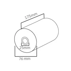 Rolo Papel Térmico 076x175x25mm 58gr 1un