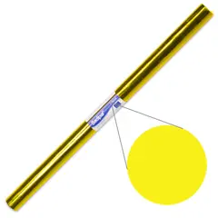 Papel Celofane Amarelo 50x65cm Rolo 25Fls