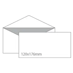 Envelopes 120x176mm B6 Branco Pala em Bico 500un
