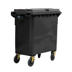 Contentor de 800L em Plástico com 4 Rodas Cinza e Tampa - Marca 482 | Loja BluePixel