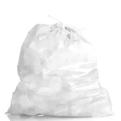 Sacos de Lixo 50L 60x85cm c/ Fecho 23my Branco - Pack de 10 | Loja BluePixel