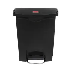 Contentor 30L Resina Slim Jim Step-On com Pedal Frontal Preto | Loja BluePixel