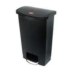Contentor 50L Resina Slim Jim Step-On com Pedal Preto | Loja BluePixel