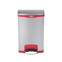 Contentor 50L Metal com Pedal Cinza/Vermelho - Marca 401 | Loja BluePixel