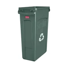 Contentor 87L Slim Jim Plástico Verde Sem Tampa com Canais de Ventilação | bluepixel.pt