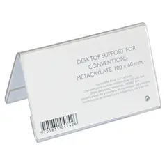 Porta Nomes de Secretaria Acrílico 100x60mm - Organização e Identificação para Escritórios