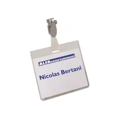 Porta Nomes Horizontal 90x60mm Marca 193 com Mola - Pack 50un em Portugal | BluePixel.pt