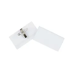 Porta Nomes Horizontal 90x56mm com Mola e Alfinete - Marca 320 | Loja BluePixel
