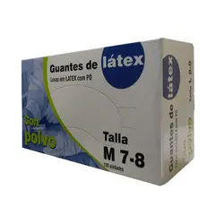 Luvas Látex Tamanho M c/Pó 100un