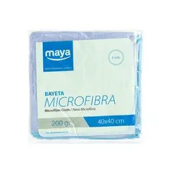 Pano Microfibra 40x40cm 200g Terry Azul Pack 5un