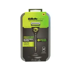 Máquina Manual Gillette Labs Neon Estojo Viagem + 2 Recargas